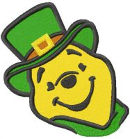 St patrick pooh embroidery design