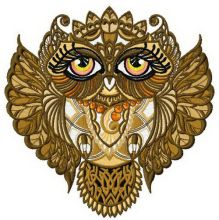 Owl granny embroidery design