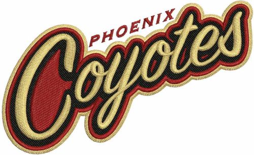 Phoenix Coyotes logo machine embroidery design