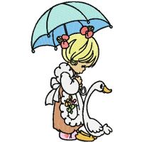 Precious Moments Under the Rain embroidery design