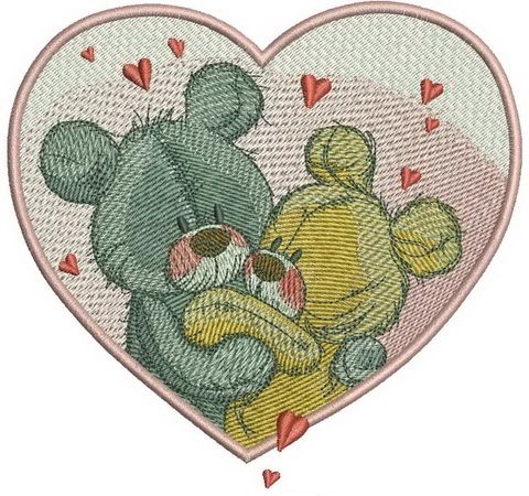 Bear's dance embroidery design