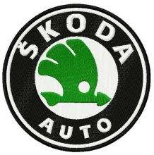 Skoda auto logo embroidery design