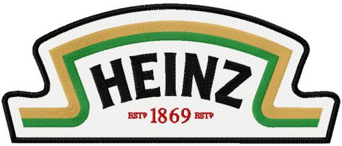 Heinz big Logo embroidery design