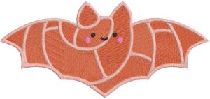 Concha Halloween bat embroidery design