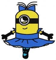Minion girl 3 embroidery design