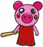 Roblox piggy embroidery design
