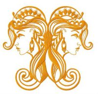 Twins 3 embroidery design