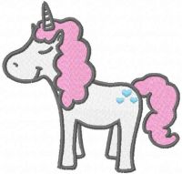 Loving baby unicorn free embroidery design