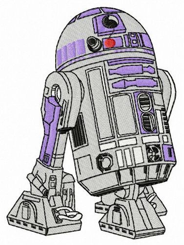 R2-D2 machine embroidery design