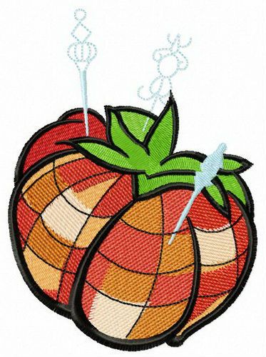 Tomato needle bed machine embroidery design