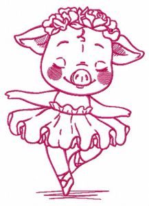Piggy's performance embroidery design