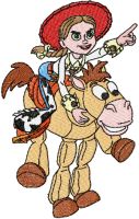 Jessie Riding Bullseye embroidery design