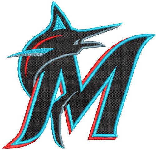 Miami Marlins Alternate Logo 2019 logo embroidery design