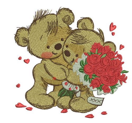 Great bouquet for my teddy machine embroidery design