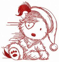 Lovely puppy embroidery design