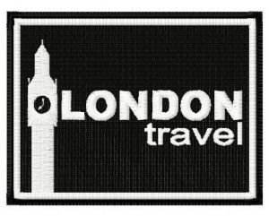 London travel embroidery design