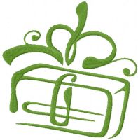Christmas Gift box free machine embroidery design