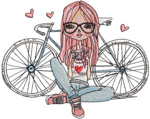 Young photographer embroidery design