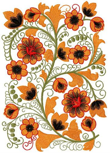 Flower pattern 6 machine embroidery design