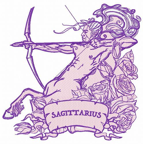 Zodiac sign Sagittarius 5 machine embroidery design
