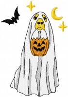 Great Dane ghost embroidery design