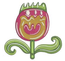Tulip embroidery design