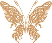 Fantastic butterfly Old Clown embroidery design