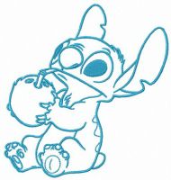 Stitch resting embroidery design