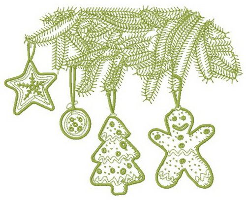 Christmas decorations machine embroidery design