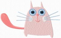 Cute small cat free machine embroidery design