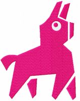 Pink llama embroidery design
