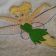 Tinkerbell Flies design embroidered
