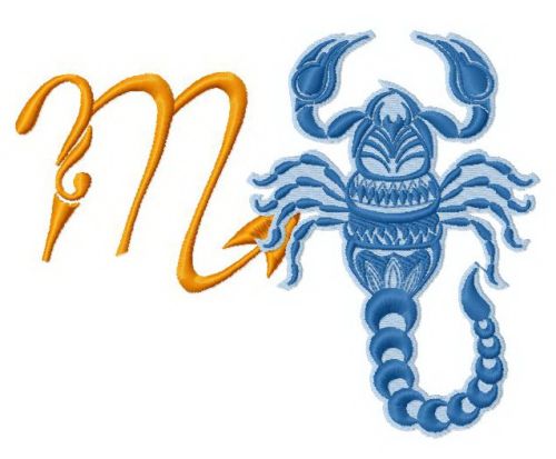 Zodiac sign Cancer 4 machine embroidery design