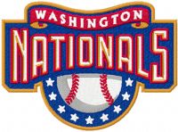 Washington Nationals logo embroidery design