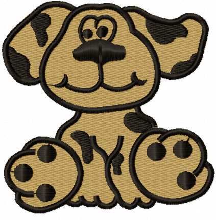 cute dog free embroidery design 12