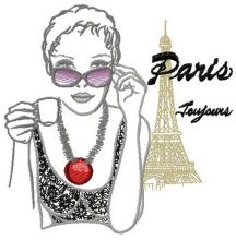 Paris Toujours embroidery design
