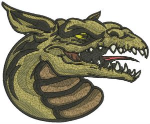 Swamp dragon embroidery design