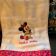Embroidered baby napkin with minnie mouse design