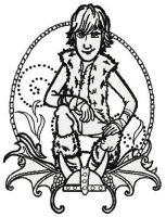 Hiccup Horrendous Haddock III sketch embroidery design