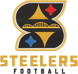 Steelers football embroidery design
