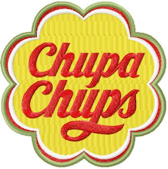 Chupa Chups logo machine embroidery design
