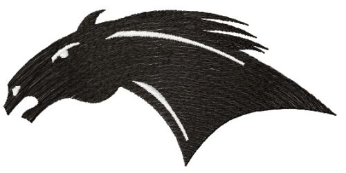 Dark horse machine embroidery design