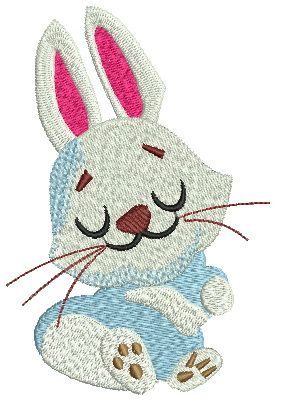 Dreamy bunny machine embroidery design