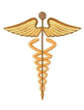 Medical symbol embroidery design