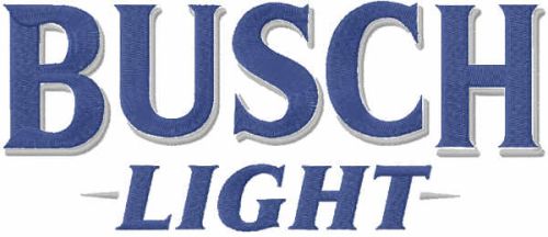 Busch light wordmark logo embroidery design