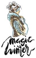 Magic winter embroidery design