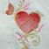 Gold heart embroidery design