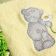 Bath towel with Teddy Bear with chamomile embroidery design