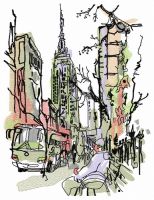 New York embroidery design