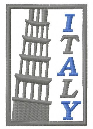 Italy machine embroidery design